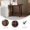 Flash Furniture Square 21.75 W, 21.75 L, Rubberwood (Parawood), Walnut LFS-4005-WAL-GG - alternate 7